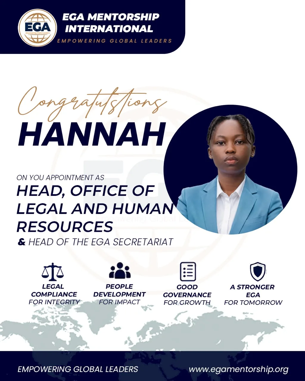Head of Secretariate - EGA Mentorship International